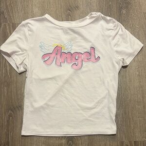 Angel White Baby Tee